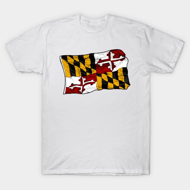 Maryland Flag T-Shirt by Elizabeth Weglein Art